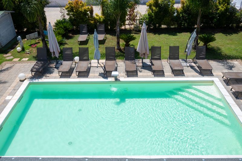 La piscina vista dall’alto